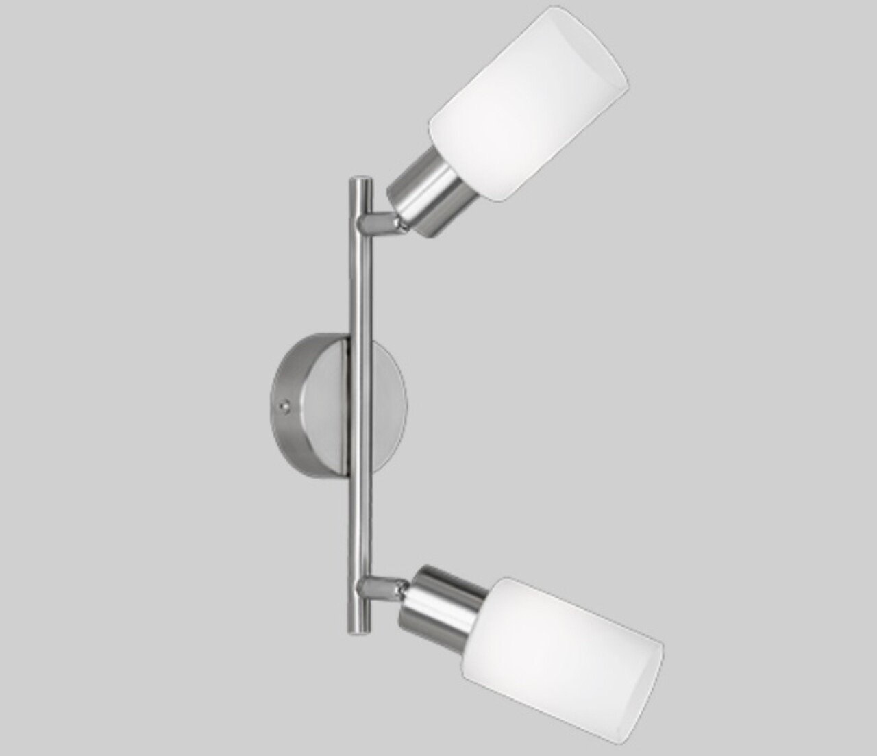 Plafoniera Mars, RL, 25x8x18.5 cm, 40W, 2x E14, metal, nichel mat/alb - imagine 3